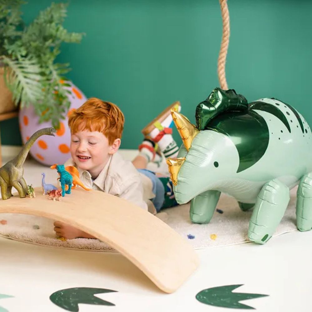 Globus Metàl·lic Triceratops Verd 93x49 cm - Apte per a Aire