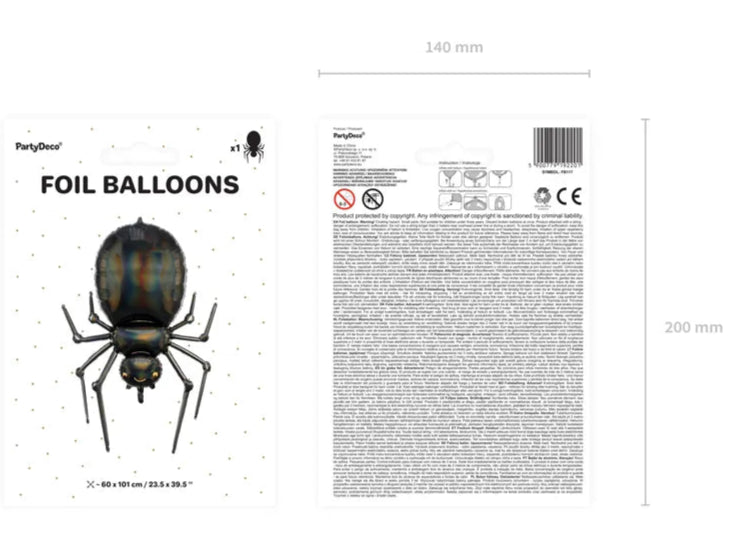 Globo 60×101 cm apto aire o helio, 1 unidad por paquete.