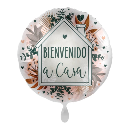 Globo “Bienvenido a Casa” 45 cm con diseño cálido.