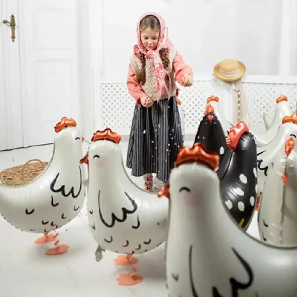 Hen Metallic Balloon 48x60 cm - Suitable for Helium and Air
