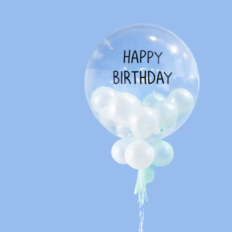 Globo Deco Bubble Transparente 51 cm | Apto Aire y Helio
