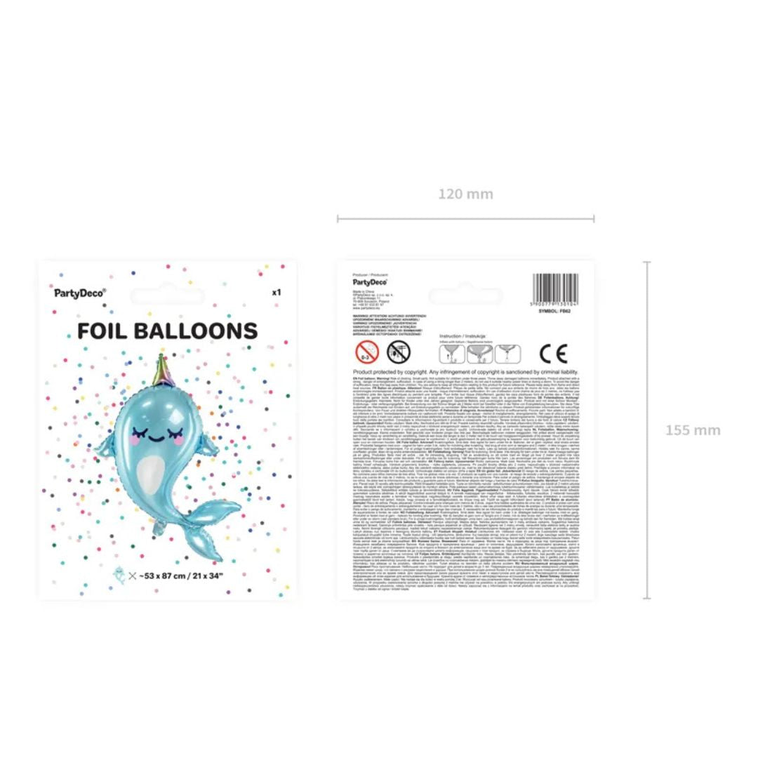 Globus d'Alumini Narval 53x87 cm – Brillant, Colors Assortits