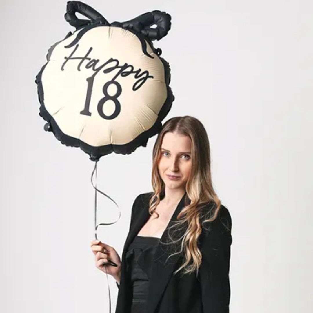 Aluminum Balloon "Pill Happy" Numbers 47x53 cm – Air or Helium