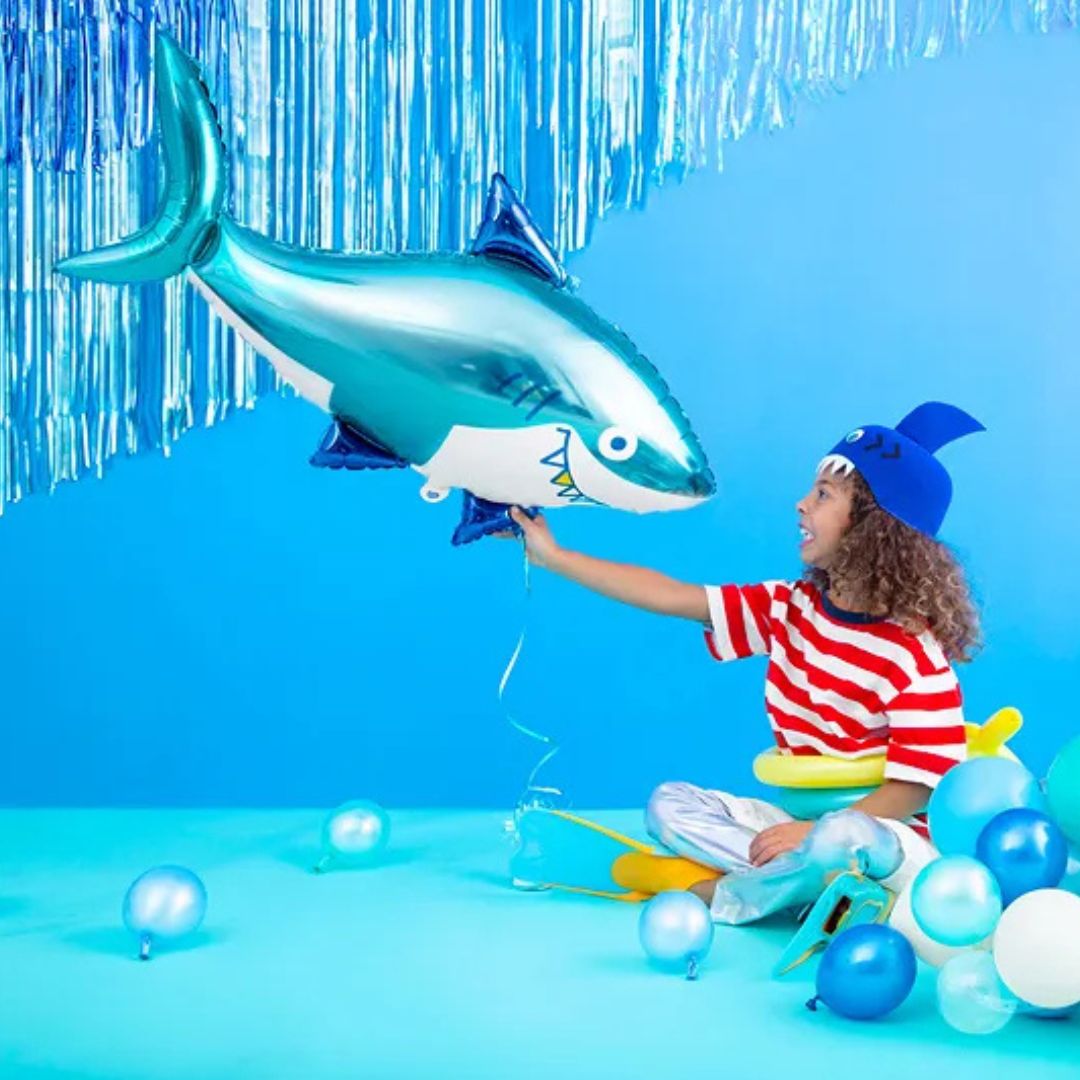 Globo de Aluminio Tiburón 92x48 cm – Apto para Aire o Helio