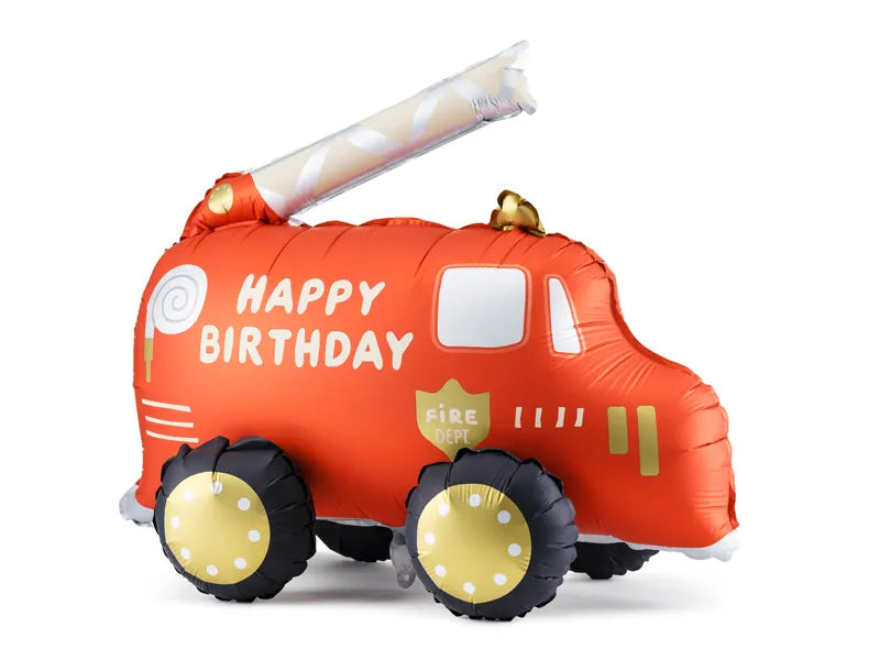 Fire Truck Foil Balloon - 67x53 cm