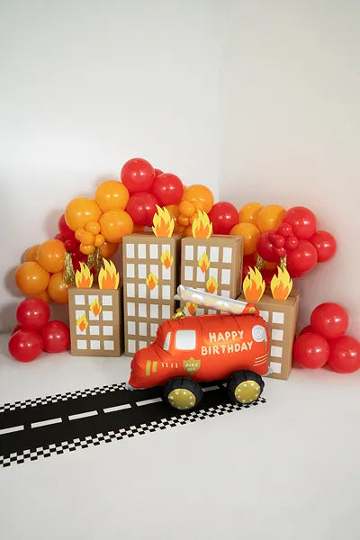 Fire Truck Foil Balloon - 67x53 cm