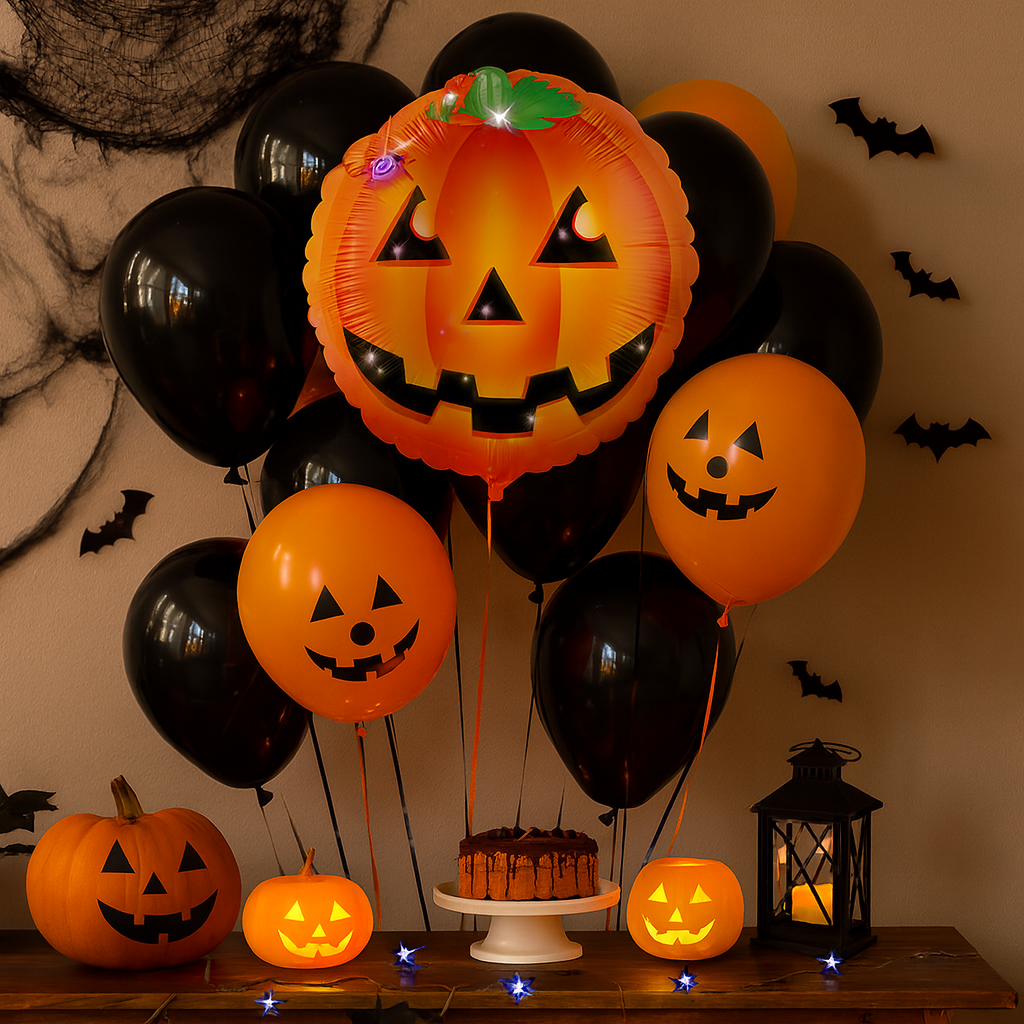 Globo de aluminio Calabaza Halloween 45 cm