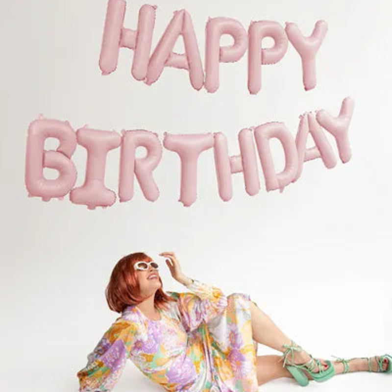 Globo de aluminio Happy Birthday 340 x 35 cm