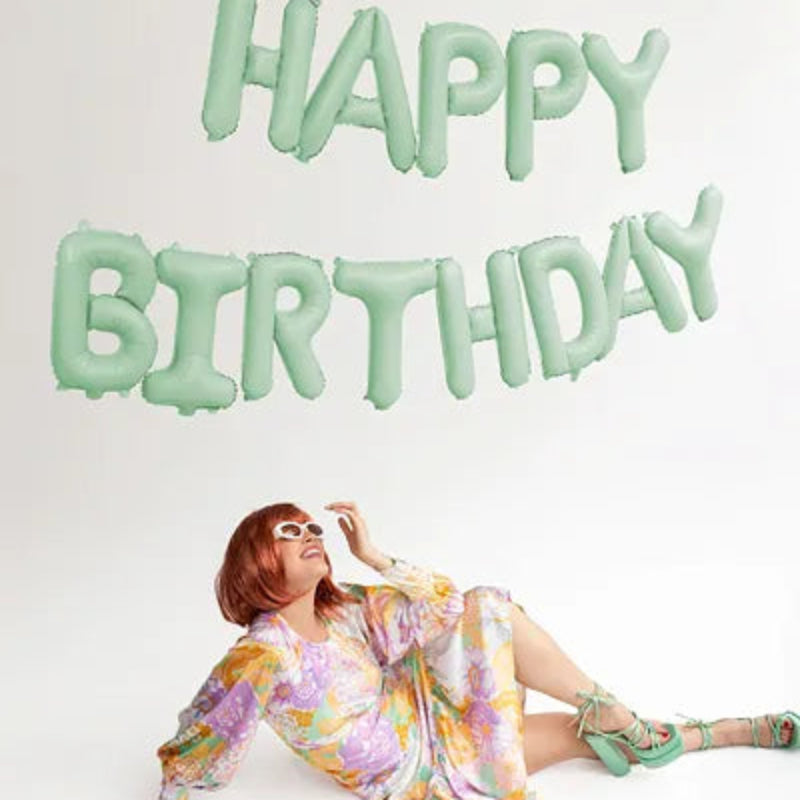 Globo autosellable Happy Birthday con ganchos