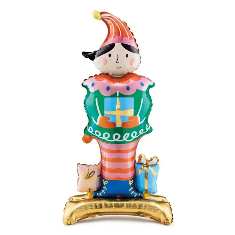 Globo foil Elfo navideño de pie inflado con aire