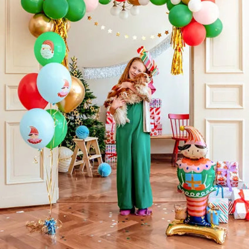 Globo de aluminio Elfo 32x75 cm ideal para Navidad