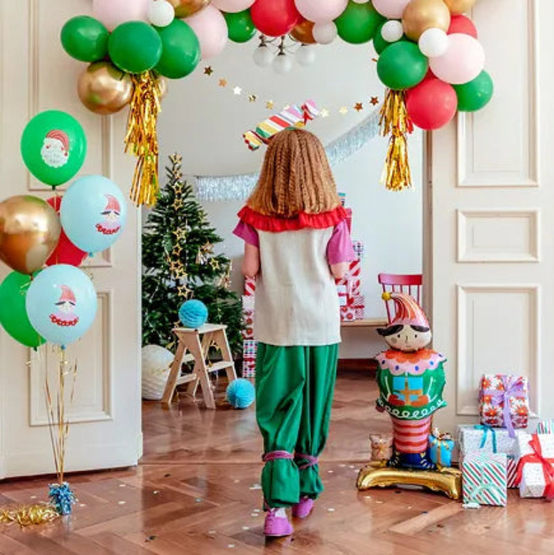 Globo navideño en colores vibrantes para decoración
