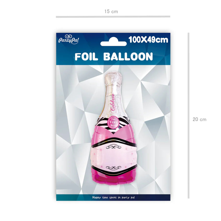 Pink Champagne Foil Balloon 49x100 cm