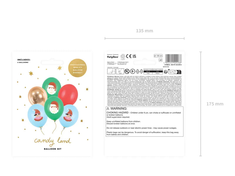 Candy Land Biodegradable Balloons 30cm - Pack of 6