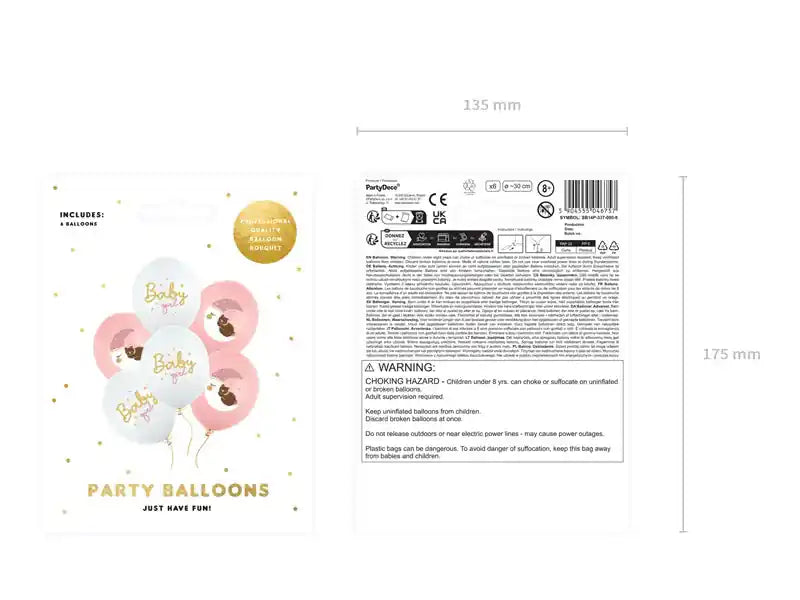 Globos Biodegradables Bebé Niña Mix - Narosa Sweet Party Barcelona