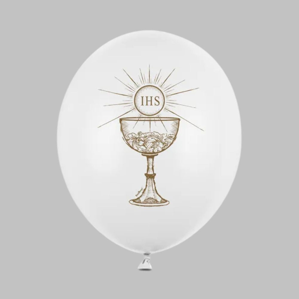 IHS Metallic White Biodegradable Balloons 30cm - Pack of 6