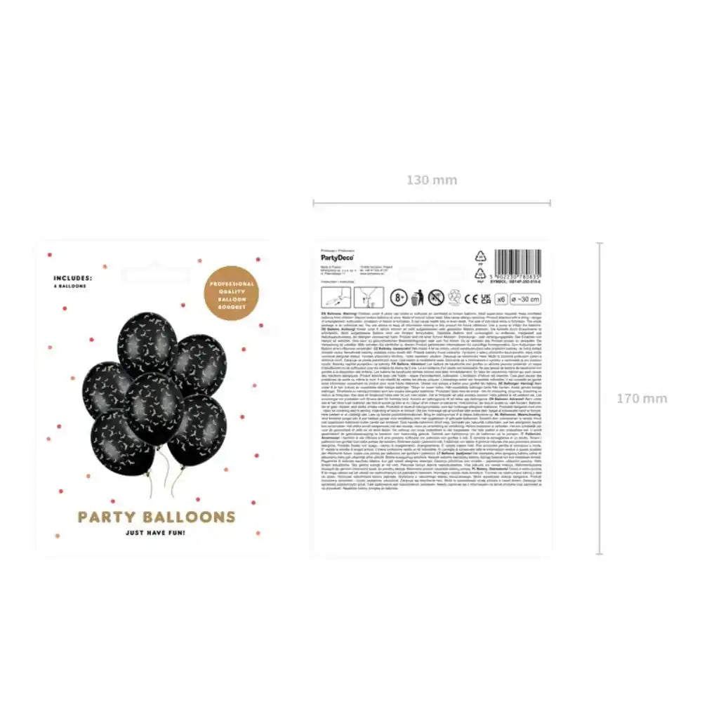 Globos Biodegradables Murciélagos Negro Pastel 30 cm. - Narosa Sweet Party Barcelona