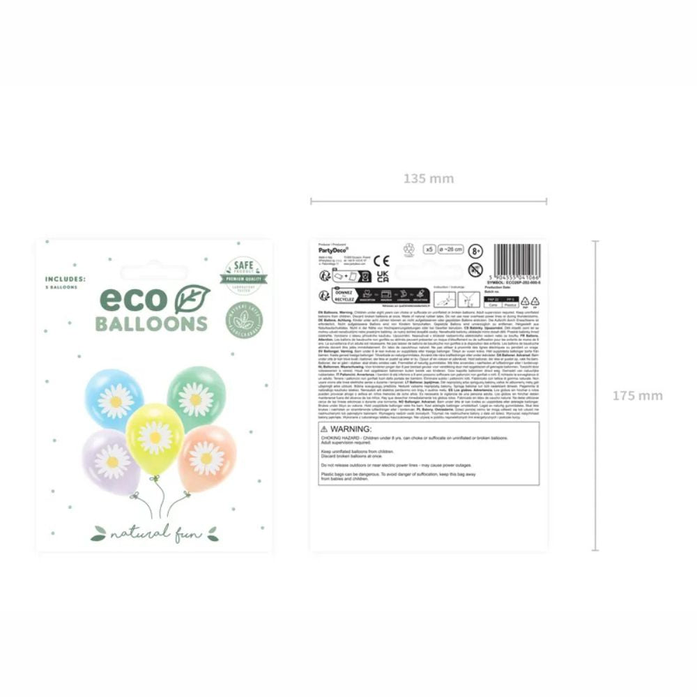 Globus Ecològics 30 cm - Pack de 5, Colors Pastís