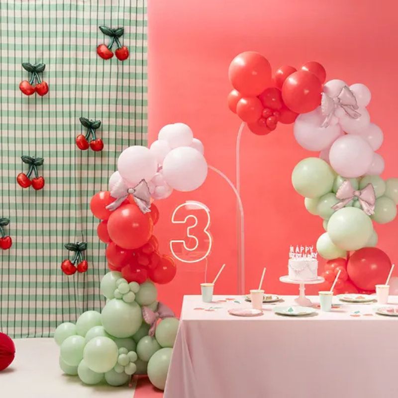 Set de 5 globos moños para decoración de fiesta