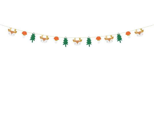 Guirnalda de Papel Bosque y Renos