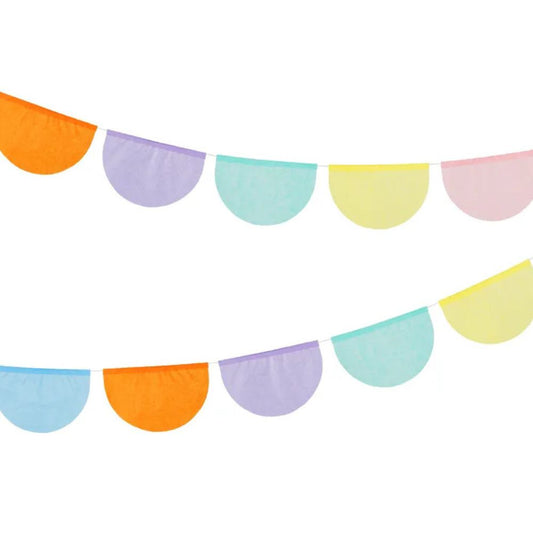 Guirnalda de Papel Seda Multicolor 3 m - Decoración para Fiestas