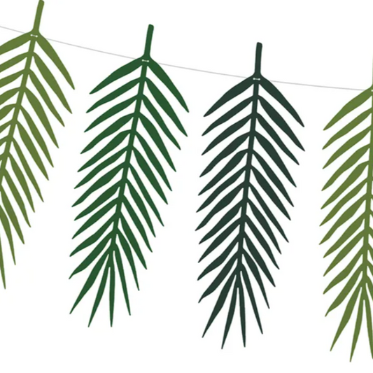 Guirnalda Aloha de papel con hojas tropicales 1,25 m