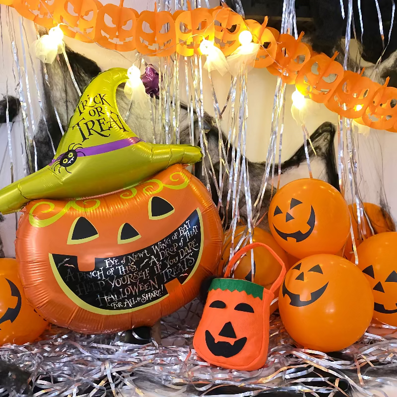 Biodegradable Orange Pumpkin Balloon