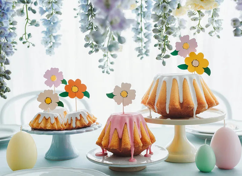 Flower Cake Toppers, Mix of Colors
