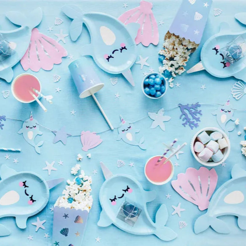 Platos Narval para candybar o mesa infantil