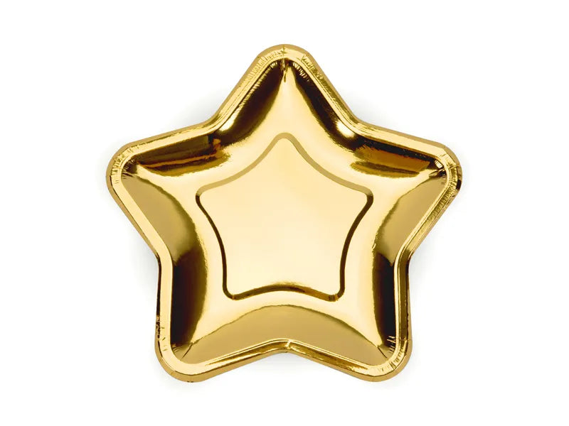 Star Plates 18cm. Gold or Silver