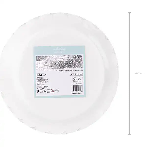 Platos de Papel Ballenas 18 cm – Pack 6 uds - Narosa Sweet Party Barcelona