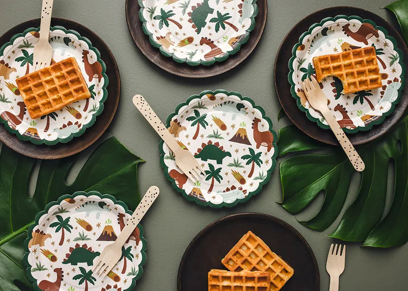 Plats de Paper Dinosaures - 6 Peces