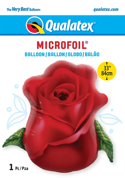 Blooming Red Rose Foil Balloon