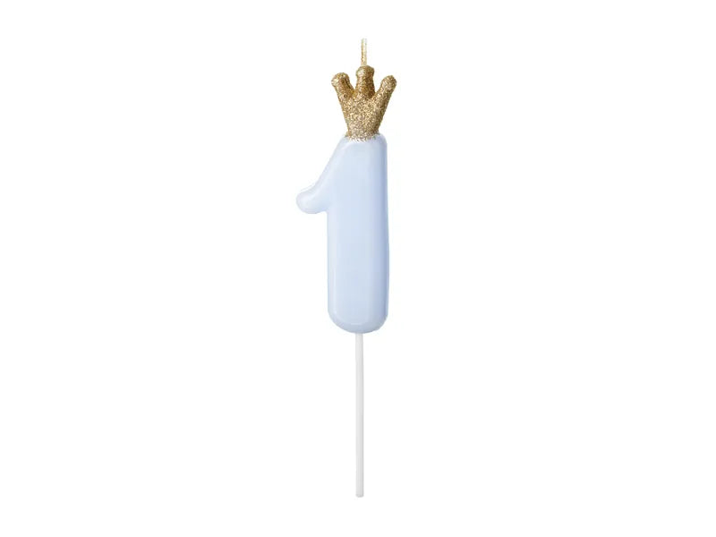 Velas Cumpleaños Número con Corona | 9,5 cm. - Narosa Sweet Party Barcelona