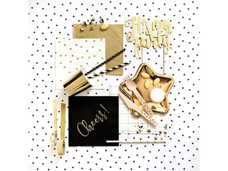 Gold Star Napkins 33x33cm