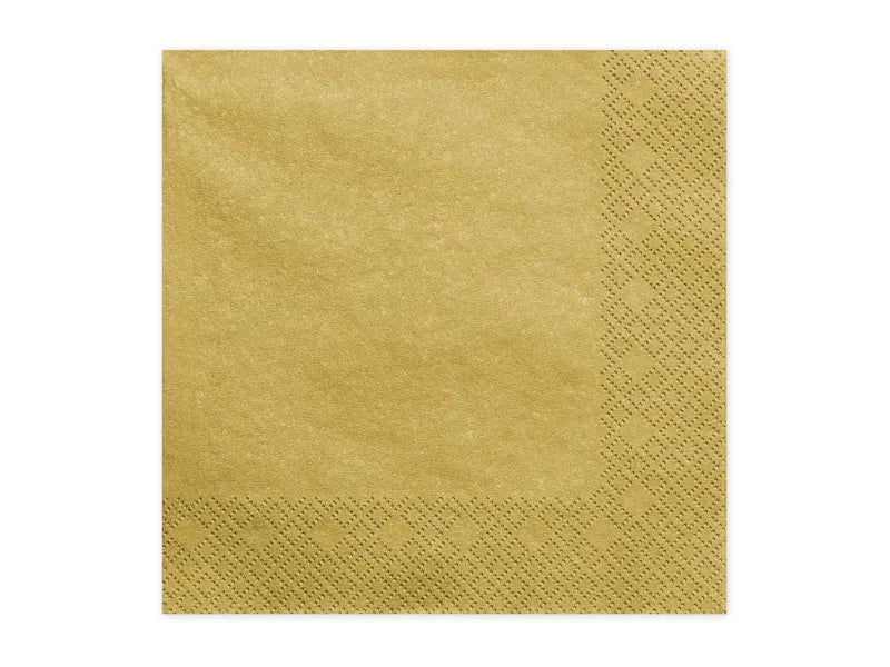 3-Ply Metallic Silver or Gold Napkins