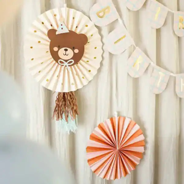 Set de rosetones decorativos osito (30 y 35 cm) - Narosa Sweet Party Barcelona