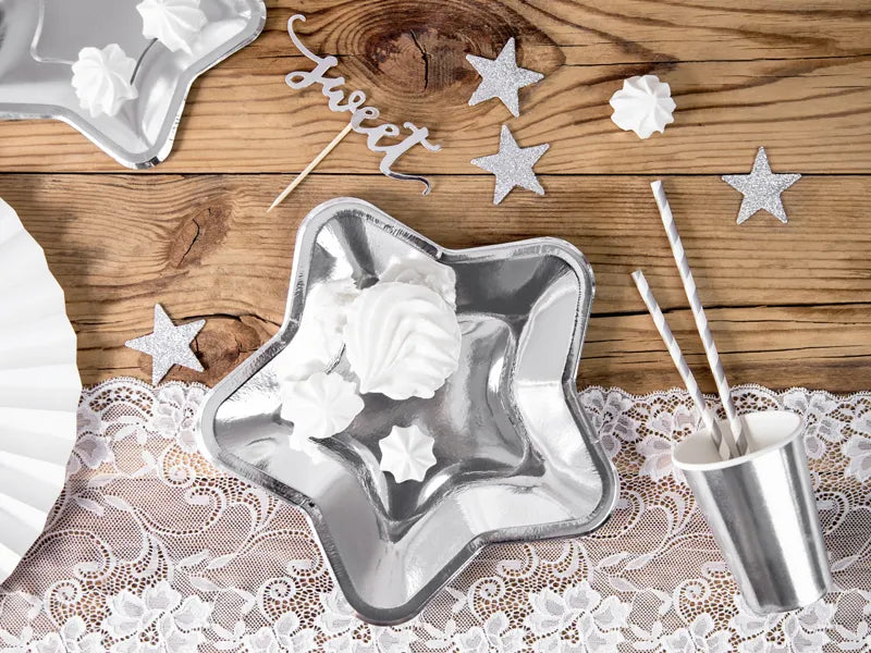 Star Plates 18cm. Gold or Silver