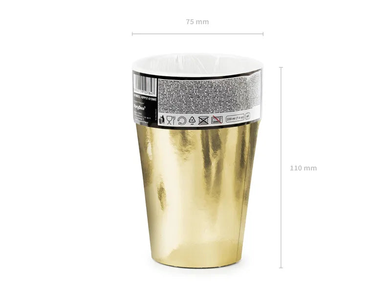 Gold Metallic Paper Cups