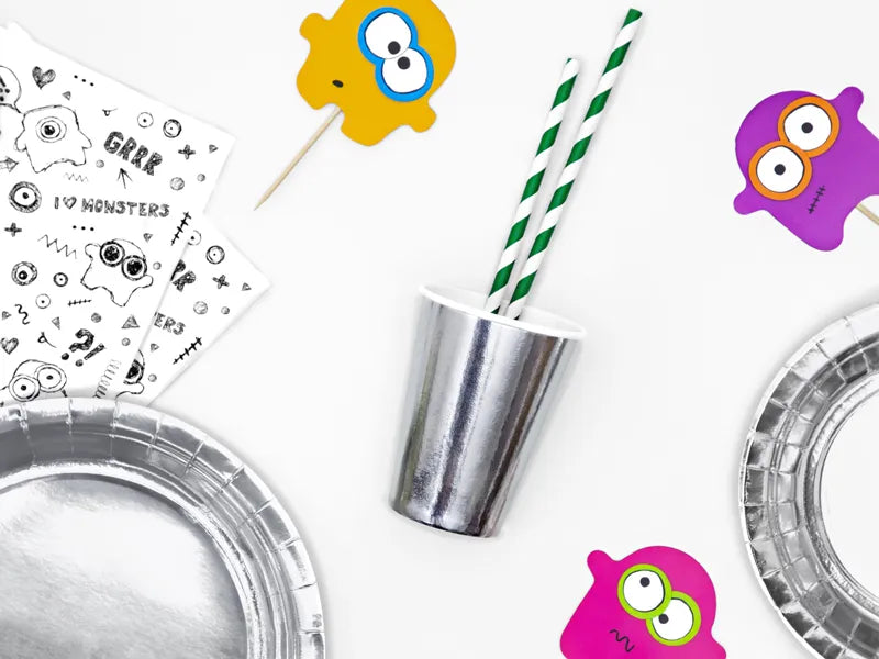 Silver Paper Cups - 6 Pieces, 220 ml.