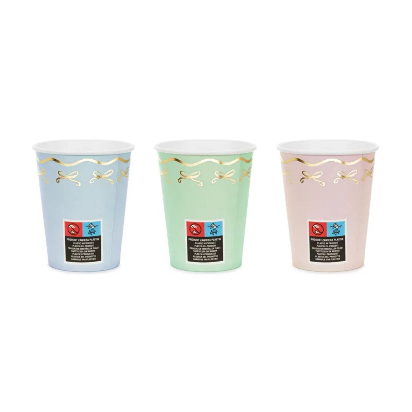 Vasos Unicornio 220 ml - Mix de Colores Pack de 6.