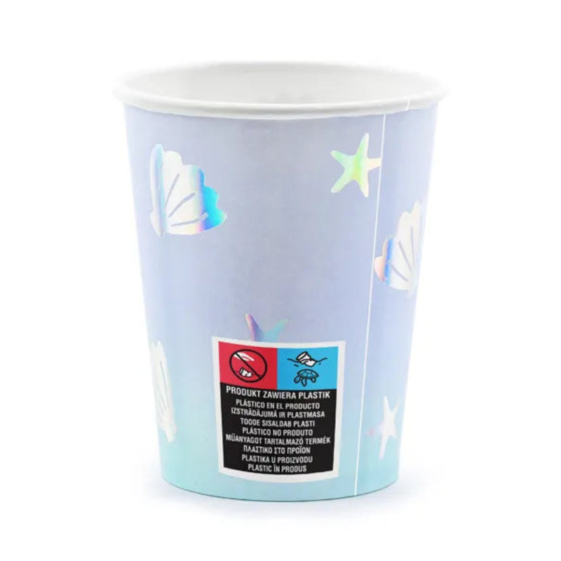 Pack de 6 vasos Narval para cumpleaños