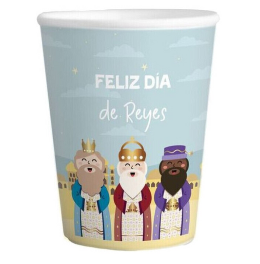 Vasos de Reyes Magos Azules 266 ml – Pack de 6 Unidades