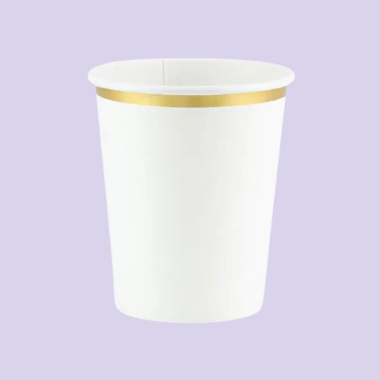 Vasos de Papel Blancos - Pack de 6