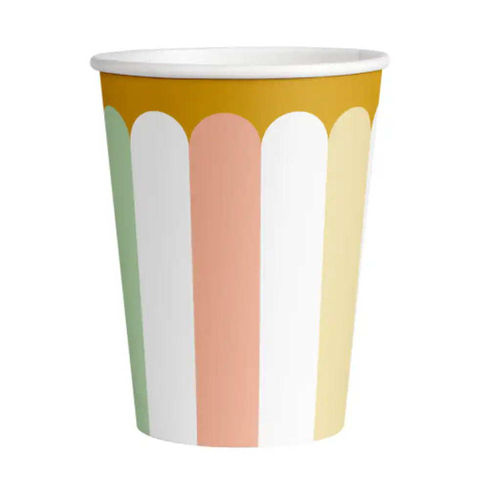 Vasos de Papel Pastel Celebration 266 ml - Pack de 8 - Narosa Sweet Party Barcelona
