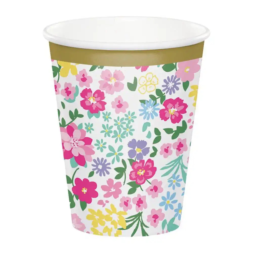 Gots de Paper amb Disseny Floral - Pack de 8