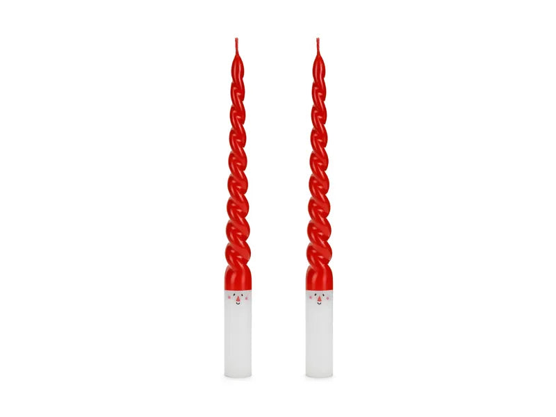 Espelmes Còniques Pare Noel - 25 cm (Joc de 2)