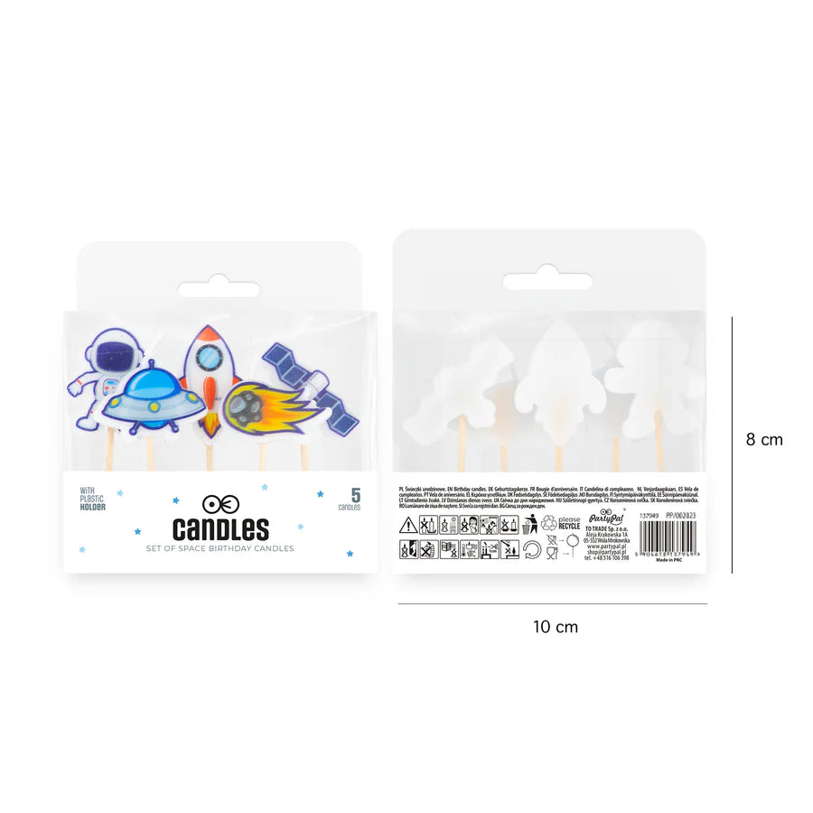 Set de 5 Espelmes de Aniversaris Cosmos