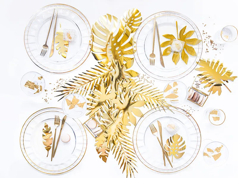 Aloha Decoration Golden Tropical Leaves