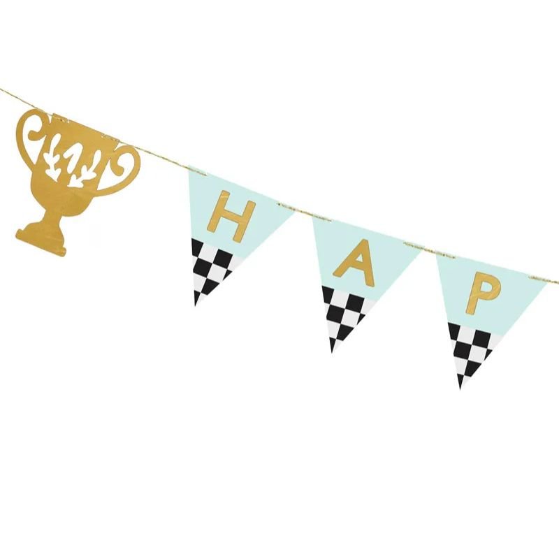 Banner Happy Birthday Trophy Cup, 2,5 m - NAROSA SWEET PARTY